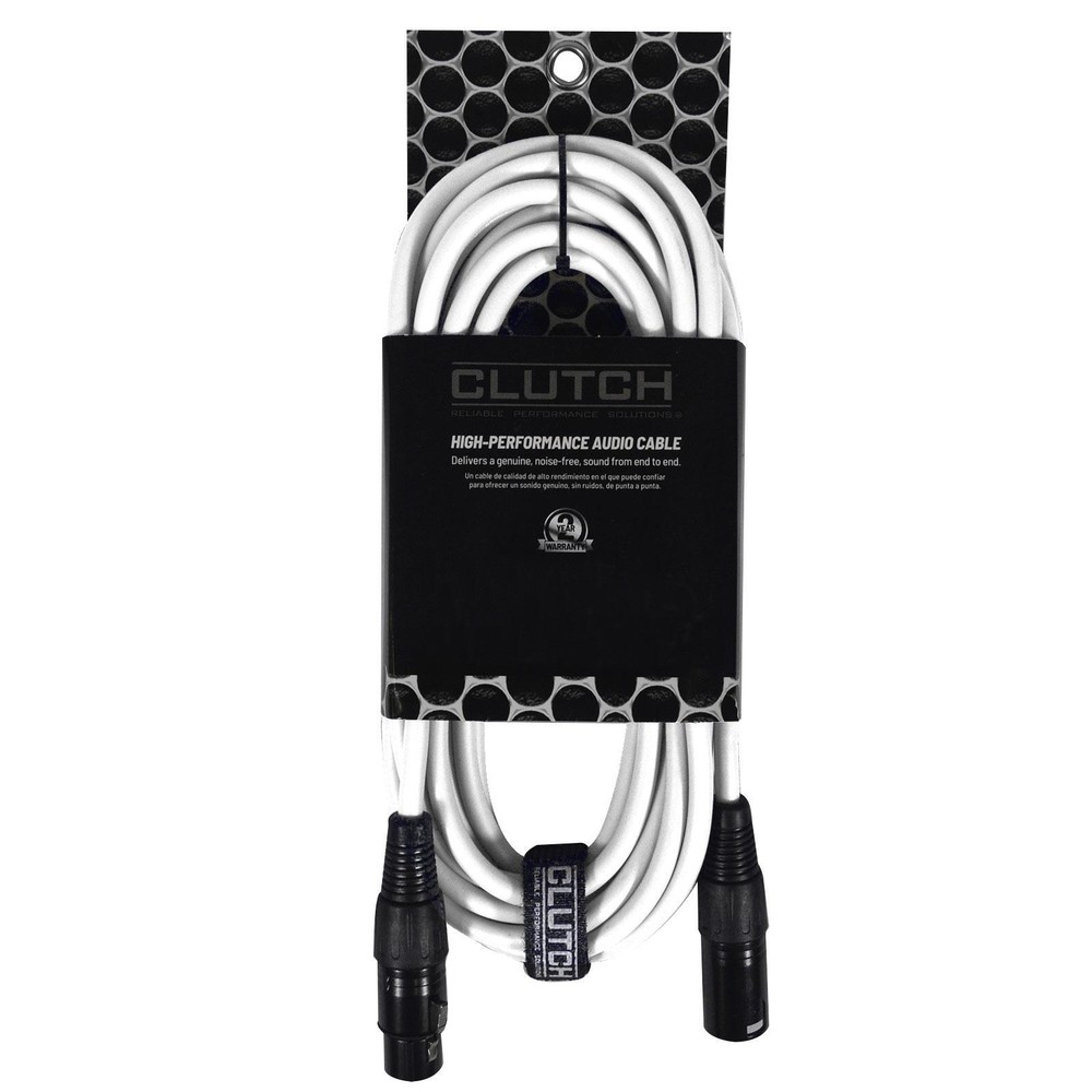 3-Pin XLR Male to Female Balanced Cable 20′ Feet White Color Mic Connector Cord