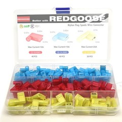 REDGOOSE 100PCS Nylon Flag Spade Quick Disconnects Female Wire Connector…