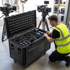Cable Trunk ATA Road Case Heavy Duty Utility Road Trunk Flight Case with Wheels