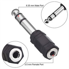 Audio Adapter Mic Adapter Musical Instruments 3.5mm To 6.35mm Jack