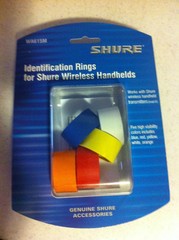 New Shure WA615M Colored Handheld Transmitter ID Rings for T, UT, LX, ULX, UC