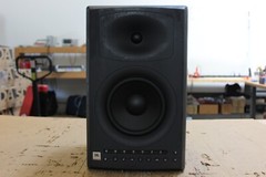 JBL LSR4326P DOES NOT POWER UP. STICKY FRONT PANEL. SPEAKERS WORK GREAT
