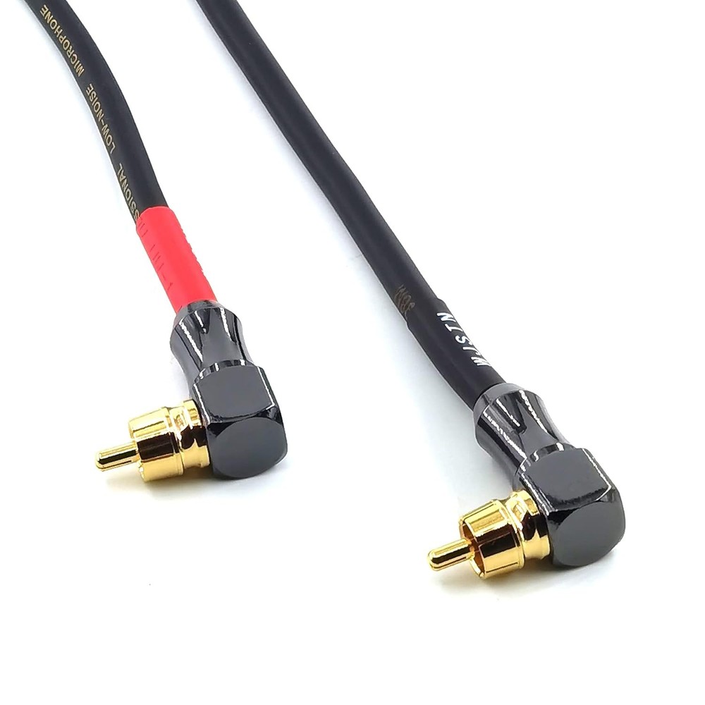 WJSTN 90 Degree Right Angle RCA Cable to Audio Stereo Audio…