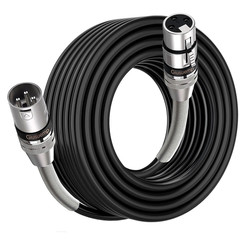 XLR to XLR Microphone Cable 10Ft, Premium Male to Female XLR Cable, 3-Pin Balanc