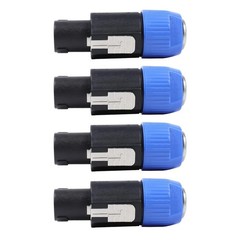 4pcs 1/4 Inch to NL4 Plug Adapter for Full Audio Bandwidth Support 20Hz-20kHz