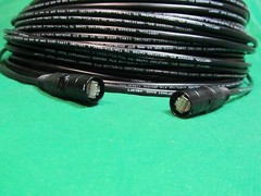 200 Ft CAT 5e STP Shielded Ethernet Black Cable w/Neutrik EtherCon RJ45 plugs.