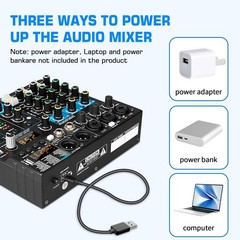 Professional Audio Mixer Digital FX 256-Bit DSP USB Bluetooth MP3 Computer DJ Mi