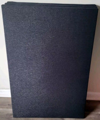 3 Sound Absorbing Acoustic Wall Panels in Black – SET of 3