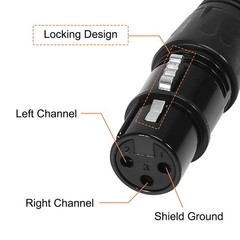 10pcs 3 Pin XLR Audio Jack Microphone Connector – 5 Male and 5 Female XLR Con…