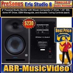 PreSonus Quantum ES 2 Audio Interface, Eris Studio 4 Monitors, Eris Sub 8BT Sub