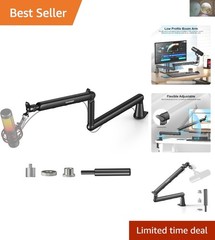 Adjustable Microphone Boom Arm with 360° Rotation – Stability Assured