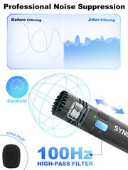 SYNCO M2S Mini Shotgun Microphone Video With Stand For Smartphone DSLR Camera