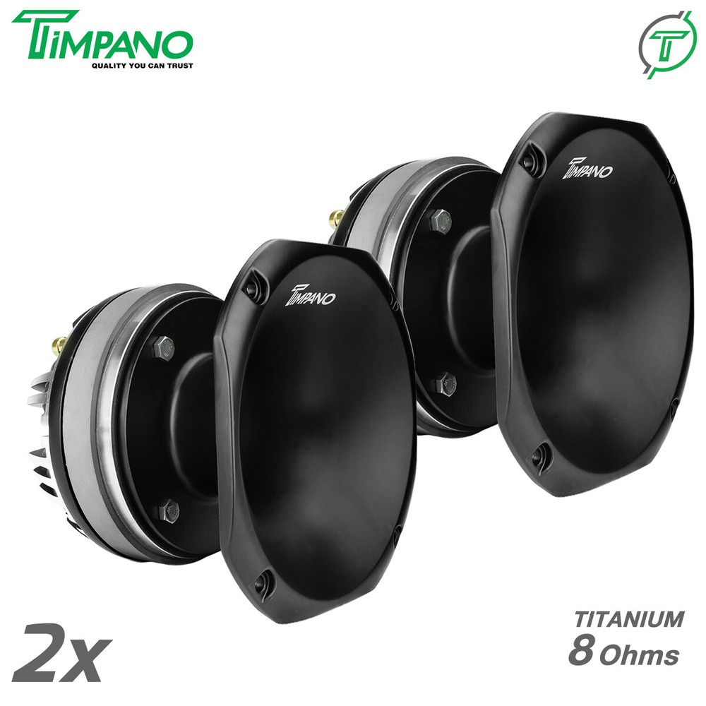 2x Timpano TPT-DH2000 SLIM 2″ Compression Driver + Horn – Titanium 8 Ohm 900W