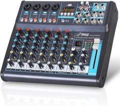 Pyle PMXU83BT Bluetooth Pro Audio DJ Sound Mixer 8 Channels