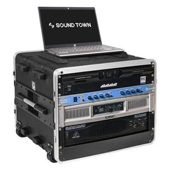 OPEN BOX: Sound Town Lightweight 7U PA Road Case ABS 19” Depth (STRC-A8UT-R)