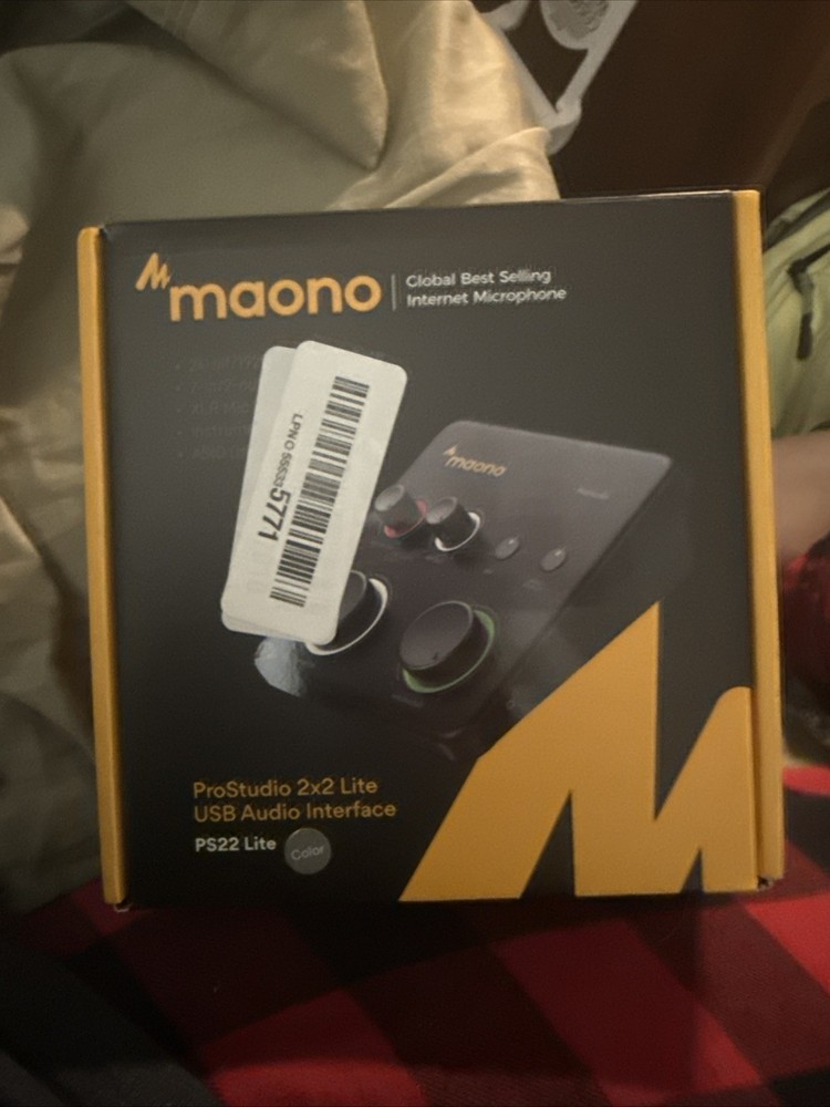 Maono PS22 Lite USB Audio Interface ProStudio 2×2 24-bit/192kHz XLR Podcast