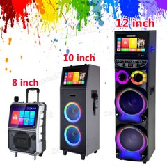 Portable Professional Karaoke Machine Speaker w/Touchscreen Tablet &Wireless Mic