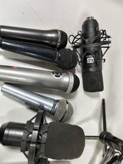 LOT OF 10 Various Brands & Models Microphone Used Working
