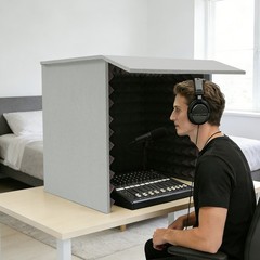 Desktop Soundproof Cover Portable Vocal Recording Booth Sound Absorbing Shield
