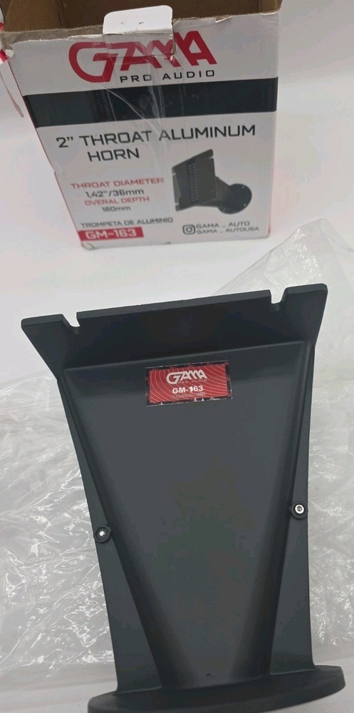 Throat Aluminum 2″ Horn GM-163 Black 4 Bolts GAMA PRO AUTO New