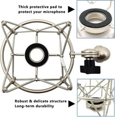 TLM 103 Shock Mount for Neumann TLM 103 M147 Condenser Mic Silver