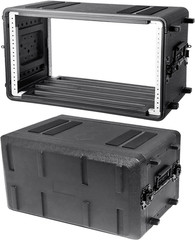 6U Rack Case Shallow 12″ Depth, 19″ Rackmount Flight Case, Watertight Dust-Proof
