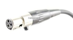 6ft Mini XLR Female Plug to Mini XLR 2-Male Lapel Mic Y-Splitter Audio Cable
