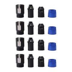 4pcs 1/4 Inch to NL4 Plug Adapter for Full Audio Bandwidth Support 20Hz-20kHz