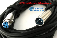 (2) Pack 30ft XLR Microphone Audio Cable M-F Mic Amp Powered Speaker Wire VWLTW