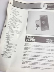 University Sound PA30AM High Impact ABS 30 Watt 8 Ohm White Paging Projector