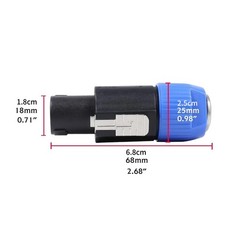 4pcs 1/4 Inch to NL4 Plug Adapter for Full Audio Bandwidth Support 20Hz-20kHz