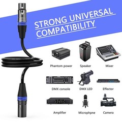 XLR Cables 25ft 4 Pack, Professional XLR Microphone Cable Male to Female, Gol…