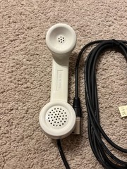 Telephone Microphone: The Kerns Telemic, Handmade White/Black, 1975, XLR Cable