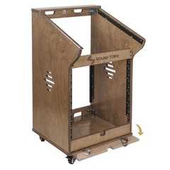 OPEN BOX: Sound Town 12U Studio Rack 11U Top 2U Bottom Storage (SDRK-M11X12B-R)