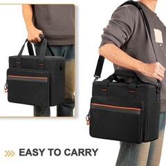 6-Slot Wireless Microphone Case, Padded Storage Bag for Karaoke & Parties