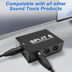 XLR Splitter Mic Box 1-IN-6-OUT/6-IN-1-OUT, 6 Channel Audio Selector Connector