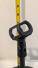 Table Top 6″ Round Base Mic Stand 3.5″ Shaft w/Clip Solid Sturdy 4lb Free Ship