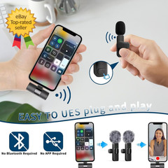 Professional Wireless Lavalier Microphone Ipad Android Phone Content Creators
