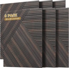 6 PACK Acoustic Panels for Wall & Ceiling 2’x2’x0.4″, Self-Adhesive 3D UV Print
