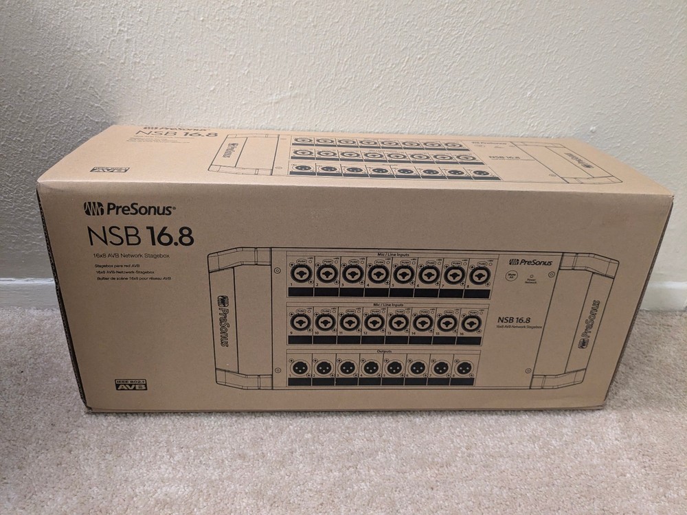PreSonus – NSB 16.8 16-Input/8-Output AVB-Networked Digital Stage Box / new