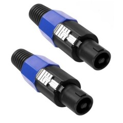 2x SpeakON Male 4 Pole Connector Head Line Plug Audio Speaker Cable Amp Adapter