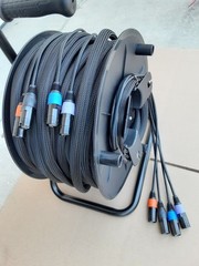 150FT 4 Channel CAT-5e Snake Tactical Shielded w/Neutrik Ethercon Digitalon Reel