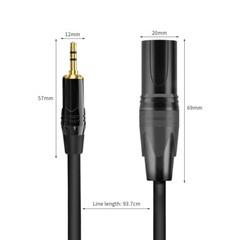 3.5mm 1/8 Inch TRS Male To XLR Male Balanced Microphone Cable B38