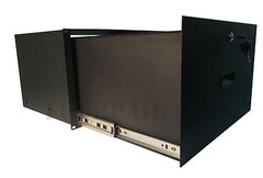 6 Space 6U Rack Mount 19″ Drawer Locking DJ Rack Gear Audio Road Case IT Network
