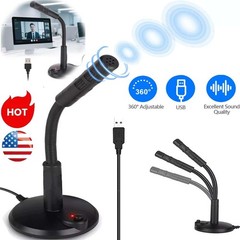 Flexible Desktop Mini USB Stand Microphone For Laptop PC Computer Mic Universal