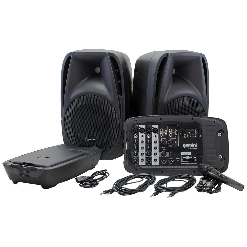 Gemini Sound ES-210MXBLU – Ultra-Portable Professional PA System with Dual…