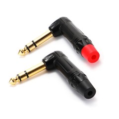 6.35mm 1/4″ Jack Plug Stereo TRS TS Straight / Right Angle Jack Plug Connector