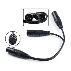 3-Pin XLR Female to Dual XLR Male Y Splitter Audio Adapter Cable for Microphone