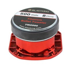 Blastking TW2000-RED 500 Watts 4×4 inch 1.5 inch VC Titanium Bullet Tweeter Red