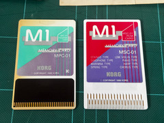 KORG M1 PCM PROGRAM CARDS MSC-1S MSC-01/MPC-01 w/ case, paper